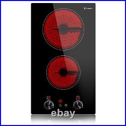 12inch Electric Radiant Cooktop Built-in 2 Burner 120V 1800W Electric Stove Top 12inch Electric Radiant Cooktop Built-in 2 Burner 120V 1800W Electric Stove Top
