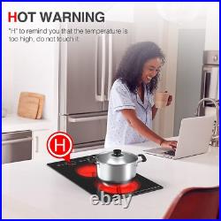 12inch Electric Radiant Cooktop Built-in 2 Burner 220V 3000W Electric Stove Top