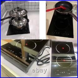 12inch Electric Radiant Cooktop Built-in 2 Burner 220V 3000W Electric Stove Top