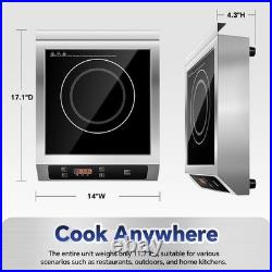 14 inch Commercial Electric Induction Cooktop Burner Induction Cooker 1800W