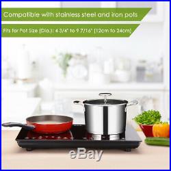 1800W 2 Induction Cooker Countertop Double Burner Cooktop Digital Touch Panel US