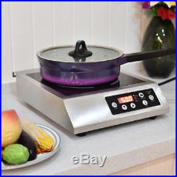 1800W Commercial Electric Induction Cooker Single Burner Cooktop Countertop New