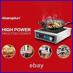 1800W Induction Cooktop Commercial Electric Stove Burner Hot Plate 18h Timer