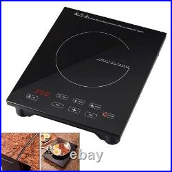 1800W Portable Induction Cooktop Magnetic Electric Adjustable Timer Auto Off