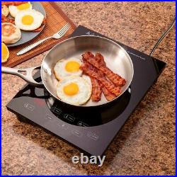 1800W Portable Induction Cooktop Magnetic Electric Adjustable Timer Auto Off