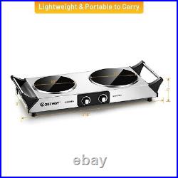 1800W Portable Infrared Cooktop Freestanding Dual Cooker Burner Stove Hot Plate