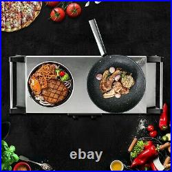 1800W Portable Infrared Cooktop Freestanding Dual Cooker Burner Stove Hot Plate