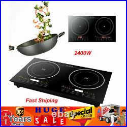 2 Burner Countertop Kitchen Cooktops Cooker Stove Electric NEW Plate 110V 2400W