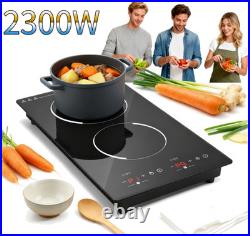 2 Burner Electric Induction Cooktop Built-in Electric Stove Top Touch 2300W 120V