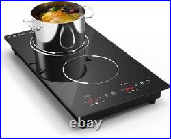 2 Burner Electric Induction Cooktop Built-in Electric Stove Top Touch 2300W 120V
