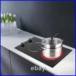 2-Burner Electric Induction Cooktop Stove Top Touch Control Child Lock 110V HOT