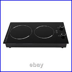 2-Burner Electric Induction Cooktop Stove Top Touch Control Child Lock 110V HOT