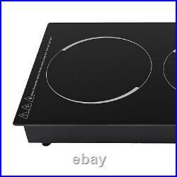 2-Burner Electric Induction Cooktop Stove Top Touch Control Child Lock 110V HOT