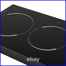 2-Burner Electric Induction Cooktop Stove Top Touch Control Child Lock 110V HOT