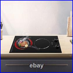 2-Burner Electric Induction Cooktop Stove Top Touch Control Child Lock 110V HOT