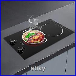 2-Burner Electric Induction Cooktop Stove Top Touch Control Child Lock 110V HOT