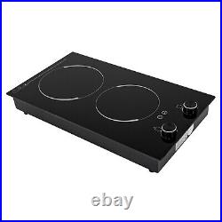 2-Burner Electric Induction Cooktop Stove Top Touch Control Child Lock 110V HOT