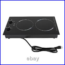 2-Burner Electric Induction Cooktop Stove Top Touch Control Child Lock 110V HOT