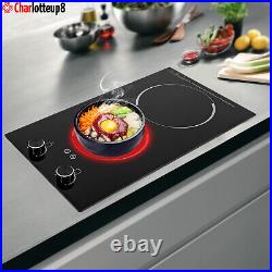 2-Burner Electric Induction Cooktop Stove Top Touch Control Child Lock 110V New