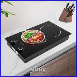 2-Burner Electric Induction Cooktop Stove Top Touch Control Child Lock 110V New 2-Burner Electric Induction Cooktop Stove Top Touch Control Child Lock 110V New