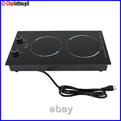 2-Burner Electric Induction Cooktop Stove Top Touch Control Child Lock 110V New