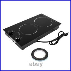 2-Burner Electric Induction Cooktop Stove Top Touch Control Child Lock 110V New