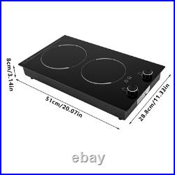 2-Burner Electric Induction Cooktop Stove Top Touch Control Child Lock 110V New 2-Burner Electric Induction Cooktop Stove Top Touch Control Child Lock 110V New