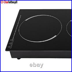 2-Burner Electric Induction Cooktop Stove Top Touch Control Child Lock 110V New