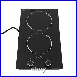 2-Burner Electric Induction Cooktop Stove Top Touch Control Child Lock 110V New 2-Burner Electric Induction Cooktop Stove Top Touch Control Child Lock 110V New