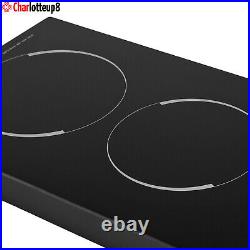 2-Burner Electric Induction Cooktop Stove Top Touch Control Child Lock 110V New