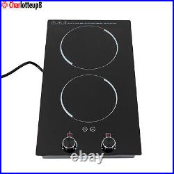 2-Burner Electric Induction Cooktop Stove Top Touch Control Child Lock 110V New