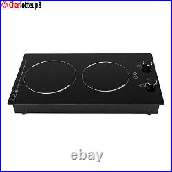 2-Burner Electric Induction Cooktop Stove Top Touch Control Child Lock 110V New