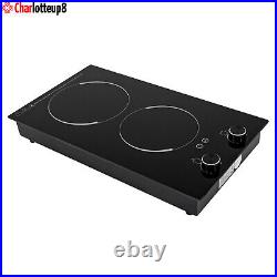 2-Burner Electric Induction Cooktop Stove Top Touch Control Child Lock 110V New