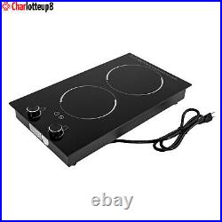 2-Burner Electric Induction Cooktop Stove Top Touch Control Child Lock 110V New