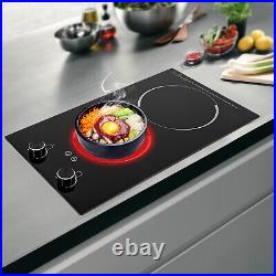 2-Burner Electric Induction Cooktop Stove Top Touch Control with Child Lock 2100W