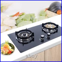 2-Burner Gas Stove Built-in Gas Cooktop Stove Top Home Kitchen Natural Gas Stove