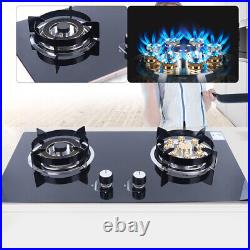 2-Burner Gas Stove Built-in Gas Cooktop Stove Top Home Kitchen Natural Gas Stove