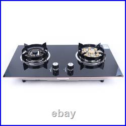 2-Burner Gas Stove Built-in Gas Cooktop Stove Top Home Kitchen Natural Gas Stove