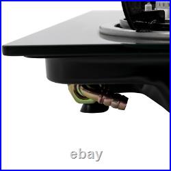 2 Burner Propane Gas Cooktop LPG Dual Fuel Gas Stove Top Tempered Glass Black