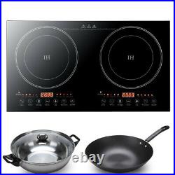 2 Burners Induction Cooktop Electric Hob Cook Top Stove Ceramic Cooktop 110V New