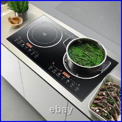 2 Burners Induction Cooktop Electric Hob Cook Top Stove Ceramic Cooktop 110V US