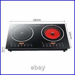 2 Burners Induction Cooktop Electric Hob Cook Top Stove Ceramic Cooktop 110V US