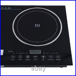 2 Burners Induction Cooktop Electric Hob Cook Top Stove Ceramic Cooktops 110V