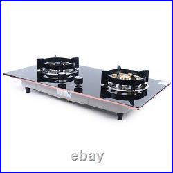 2 Burners Natural Gas Cooktop Stove Top Built-in Stove Home Gas Cooker 730mm