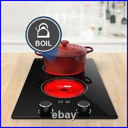 20 Electric Cooktop 2 Burners 2100W Built-in Electric Stove Top Plug-in Cooker