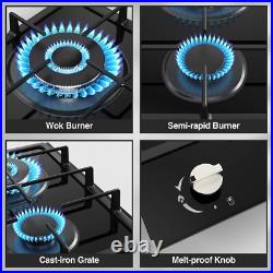 20 Gas Stove Top 2 Burner Propane Cooktop Portable Tempered Glass Gas Cooktop