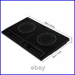 2000W 110V Electric Double Induction Cooktop Touchpad Home Induction Cooker