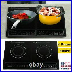 2000W 110V Electric Double Induction Cooktop Touchpad Home Induction Cooker