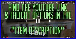 (2014) WOLF 48 Pro Rangetop Cooktop withInfrared Griddle Watch Item on YouTube