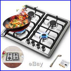 22.8inch Gas Cooktop Gas Hob 4 Burners LNG/LPG Cooker Iron Frame Gas Cooking